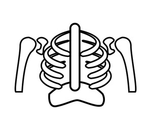 Fototapeta premium vector illustration ,head, hand, chest x-ray image, lung radiography / pneumonia, pulmonary fibrosis / health care, safety equipment concept / flat, isolated, sign and icon template