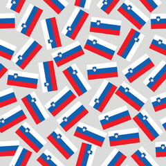 Bright pattern with flag of Slovenia. Happy birthday Slovenia background. Bright illustration with flag.