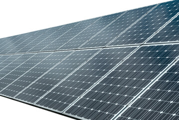 Solar panel on a white background. Ecology. Eco-friendly solar energy