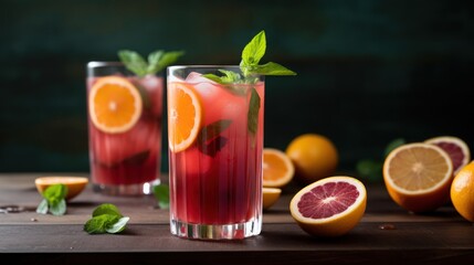 Fototapeta premium Refreshing and healthy drink that promotes wellness and hydration