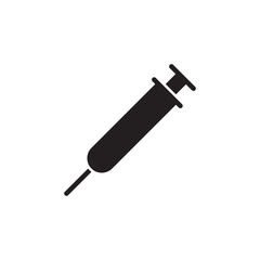 syringe illustration, syringe flat icon vector illustration