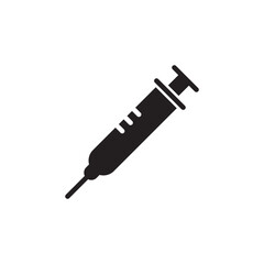 syringe illustration, syringe flat icon vector illustration