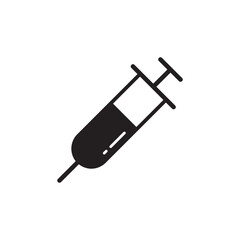 syringe illustration, syringe flat icon vector illustration