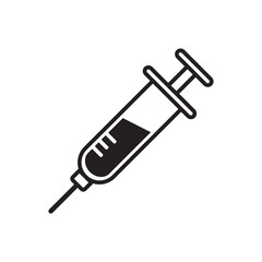 syringe illustration, syringe flat icon vector illustration