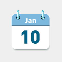 January  calendar symbol vector icon.Time management. Holidays icon. Deadline icon. UI elements. Planning.