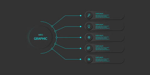 Infographic template vector element