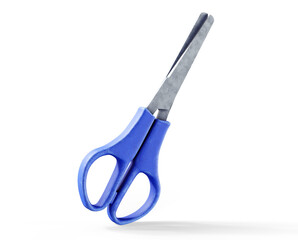 Scissors cutting a sim card concept, 3D rendering