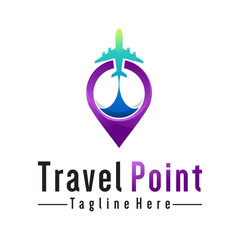 Point travel logo icon design vector image