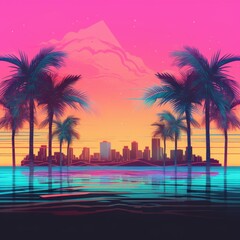 Miami Vibes Wallpaper Background