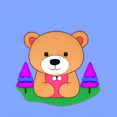 Fototapeta premium 小さくて可愛い子クマさん H