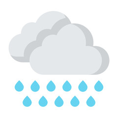 Rain Flat Icon