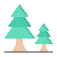 Trees Flat Icon