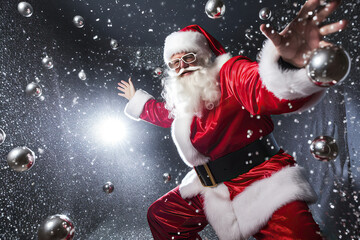 Party Santa with glitter made with AI