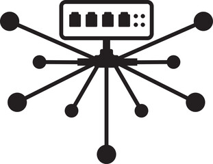 Hub network connection icon