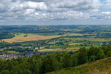 A view of the outskirts of Otley seen from The Chevin and Beacon Hill on a warm afternoon in Summer.