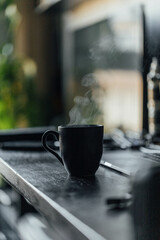cup of coffee on the table