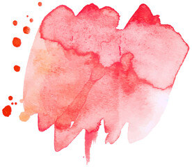 Colorful abstract watercolor stain with splashes and spatters. Modern creative background for trendy design. Vector illustration.