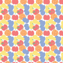 Seamless food background. Drawing food pattern