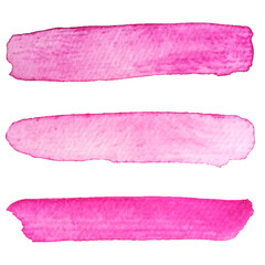 Pink watercolor brush strokes