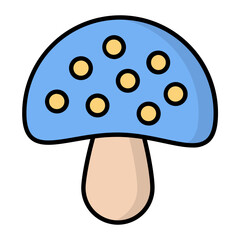 Mushroom Line Color Icon