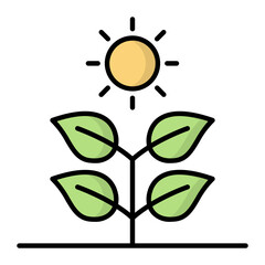 Photosynthesis Line Color Icon