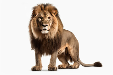 Fototapeta na wymiar Lion with White Background