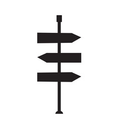 Vector road signs Signpost icon, direction icon vector
