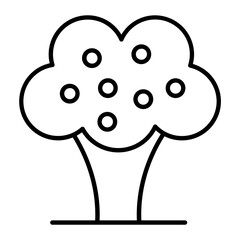 Tree Thin Line Icon
