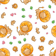 Seamless Lion Pattern