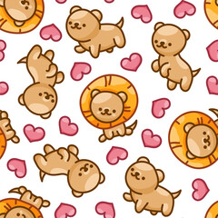 Seamless Lion Pattern