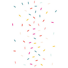 Happy Confetti Fun Vector White Background.