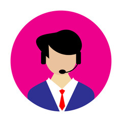 call center icon vector illustration.