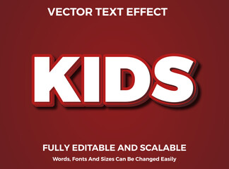 Obraz premium Kids Text Effect Style, Bold Editable Text Effect.