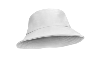 White bucket hat PNG transparent