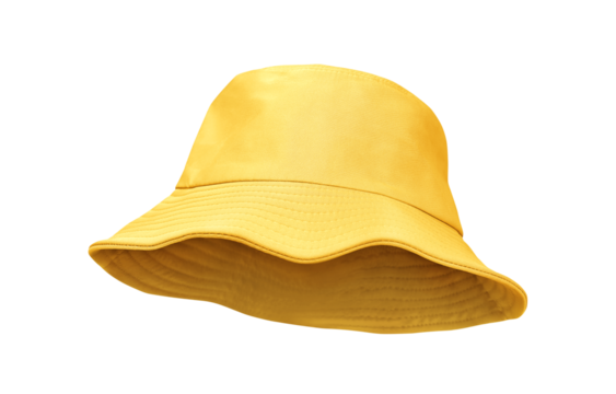 yellow bucket hat PNG transparent Stock Photo