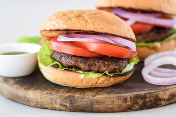Juicy beef burgers 