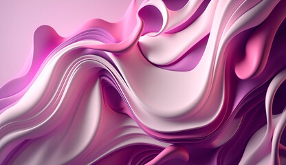 Obraz premium abstract purple wave pattern background. Generative ai edited