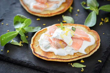 Salmon and cheese sandwich 