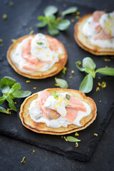 Salmon and cheese sandwich 