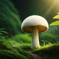 Fototapeta premium mushrooms in the forest | Generate AI