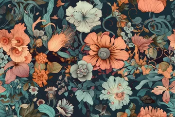 Foto op Canvas Flowers in the field. AI generated art illustration. © Дима Пучков