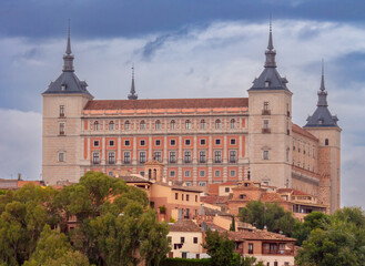 Toledo. Old medieval spanish town at sunset.
