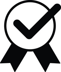 approved icon vector certified symbol - obrazy, fototapety, plakaty