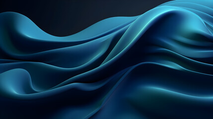 Obraz premium Abstract Background with 3D blue Gradient Silk Fabric ,generative ai