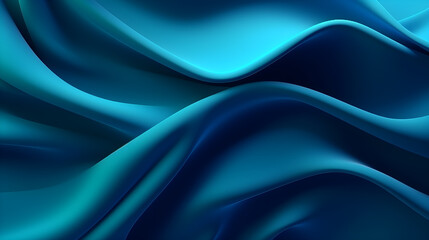 Obraz premium Abstract Background with 3D blue Gradient Silk Fabric ,generative ai