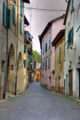 Fototapeta na wymiar the historical center of millesimo Savona Italy