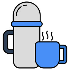 A perfect design icon of thermos