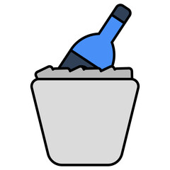 Modern design icon of wine bucket