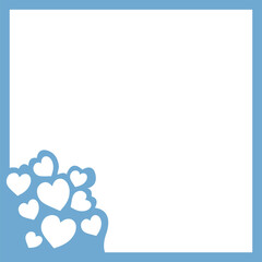 Fototapeta na wymiar Valentine's day concept frame with hearts. Vector illustration.