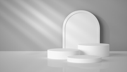 Fototapeta premium 3D Rendering stand podium for mockup product display